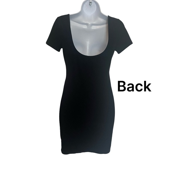 Fashion Nova Women’s Classic Black Scoop Back Bodycon Mini Dress. Size: Large. - Picture 5 of 9